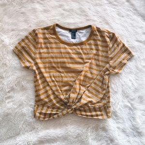 Forever 21 striped tie tee